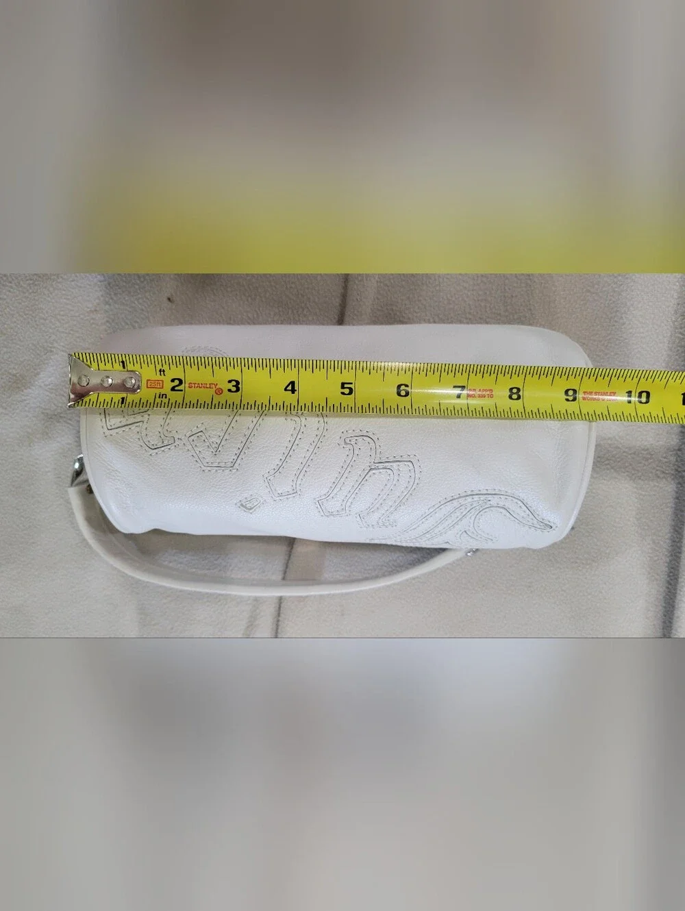 Vintage Juicy Couture White Leather Logo Barrel Bag